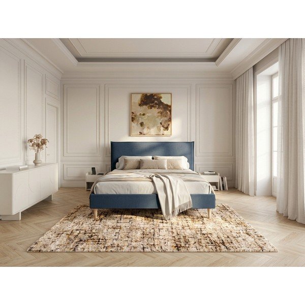 Modra zakonska postelja Bobochic Paris Sary Light, 180 x 200 cm-image-3