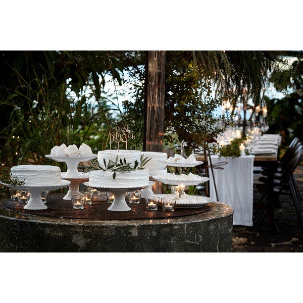 Bel keramičen pladenj za torte Costa Nova Pearl, ⌀ 22 cm-image-2