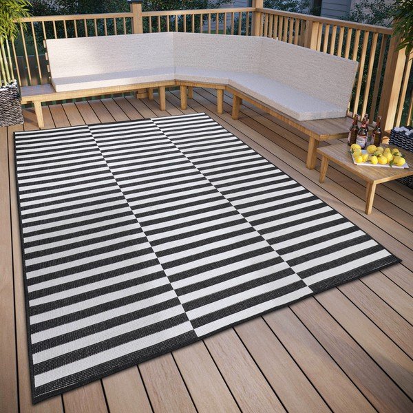 Črno-bel tekač 80x150 cm Viela – Hanse Home-image-1