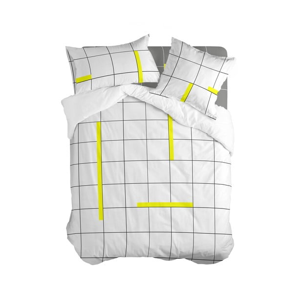 Bela bombažna prevleka za odejo za zakonsko posteljo 200x200 cm Firefly – Blanc