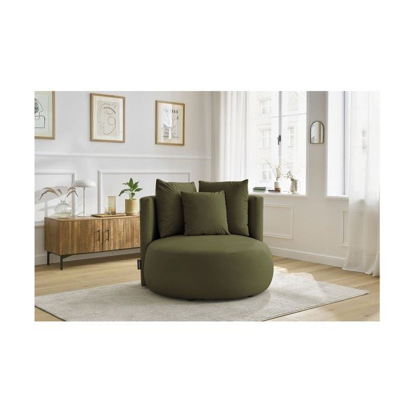 Zelen žameten fotelj Cesar – Bobochic Paris-image-1