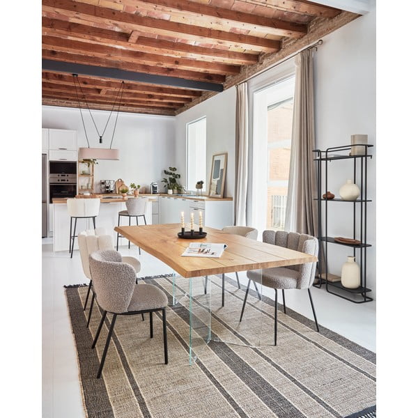 Jedilna miza z mizno ploščo v hrastovem dekorju 90x160 cm Lotty – Kave Home-image-1