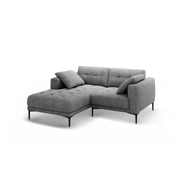 Siva kotna sedežna garnitura (levi kot/z ležalnikom) Bemy – Micadoni -image-1