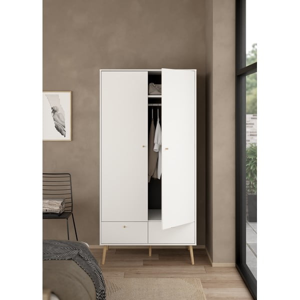 Bela garderobna omara 99x200 cm Bodo – Tvilum-image-1