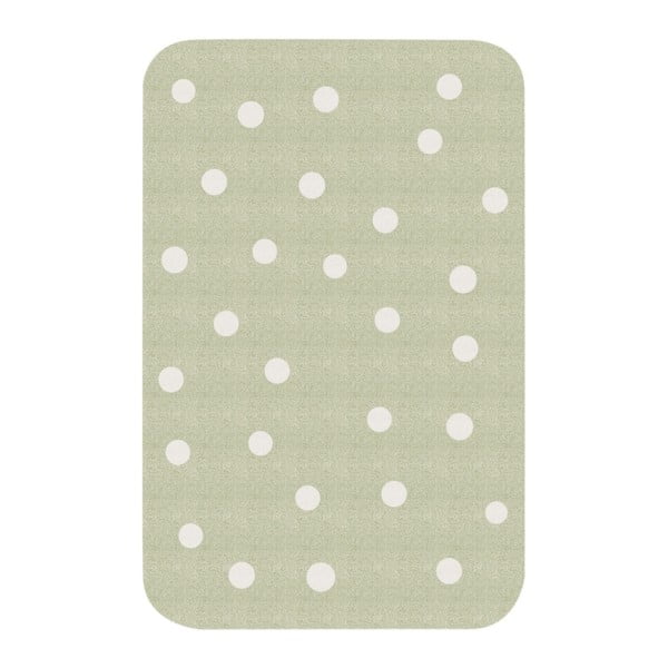 Otroška zelena preproga Zala Living Dots, 67 x 120 cm
