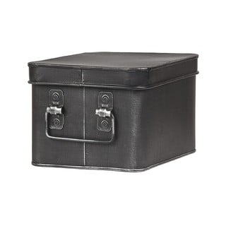 Črna kovinska škatla za shranjevanje LABEL51 Media, širina 22 cm