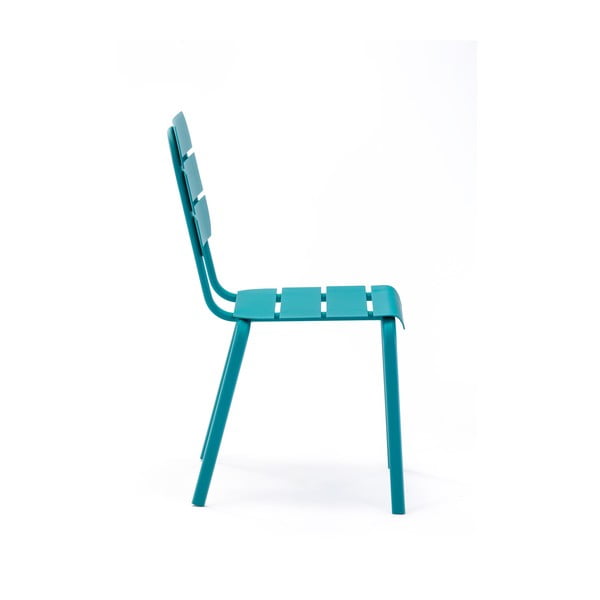 Modri kovinski vrtni stoli v kompletu 4 ks Alicante – Ezeis-image-1