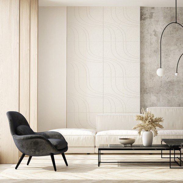 Tekstilni akustični paneli v kompletu 2 ks 60x60 cm Waves II – Styler-image-1