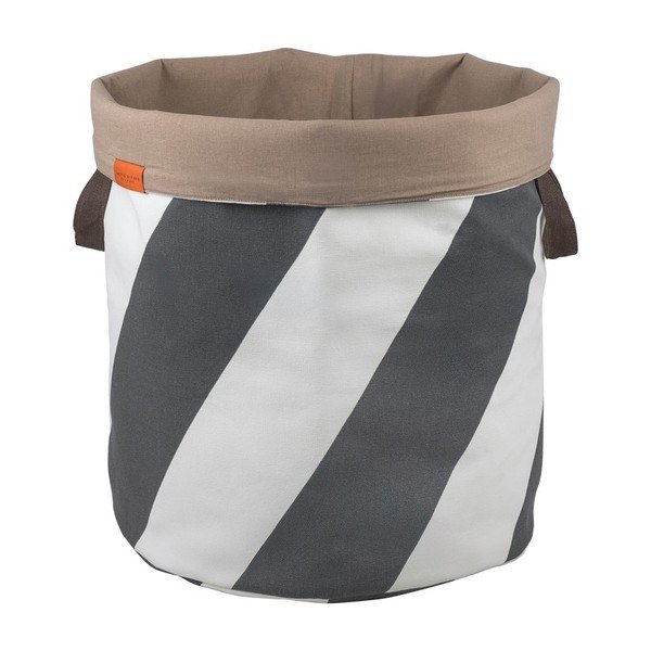 Siv/kremno bel tekstilni koš za perilo 5 l Diagonal – Mette Ditmer Denmark