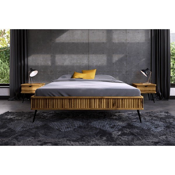 Hrastova zakonska postelja 140x200 cm Kula - The Beds-image-1