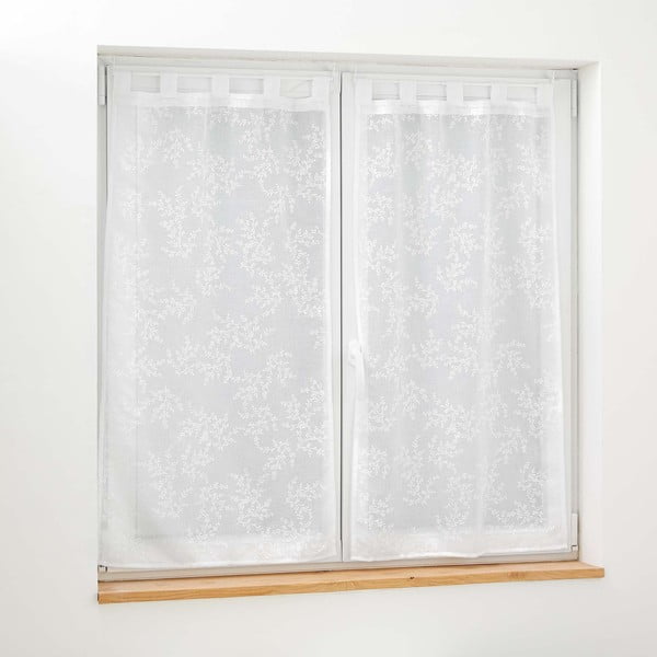 Bele prosojne zavese iz tančice v kompletu 2 ks 60x90 cm Karla – douceur d'intérieur