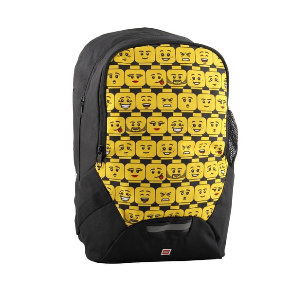 Črno-rumeni šolski nahrbtnik LEGO® Minifigures Heads