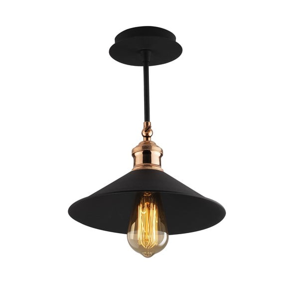 Črna viseča svetilka s kovinskim senčnikom ø 24 cm Berceste – Opviq lights
