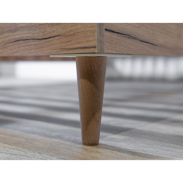 Svetlo siva/naravna zakonska postelja z letvenim dnom 180x200 cm Oceane – Bobochic Paris-image-3