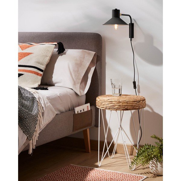 Črna stenska svetilka ø 20 cm Aria – Kave Home-image-1