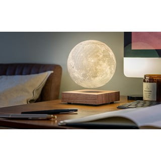Rjava LED namizna svetilka (višina 14 cm) Moon – Gingko