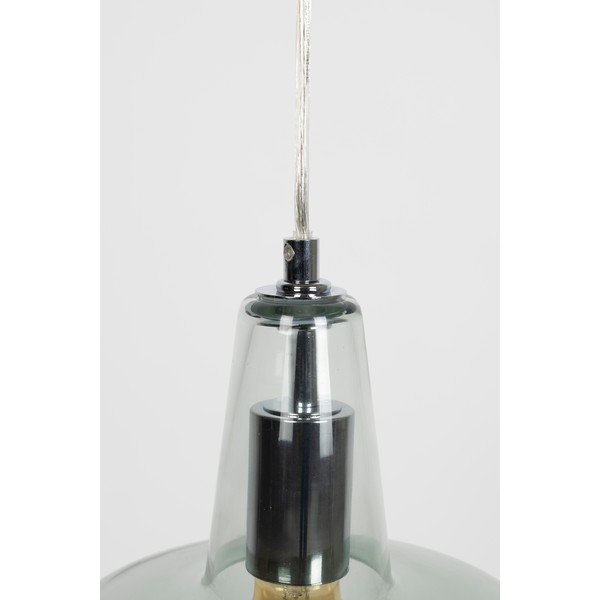 Zelena viseča svetilka s steklenim senčnikom ø 20 cm Anshin - White Label-image-4