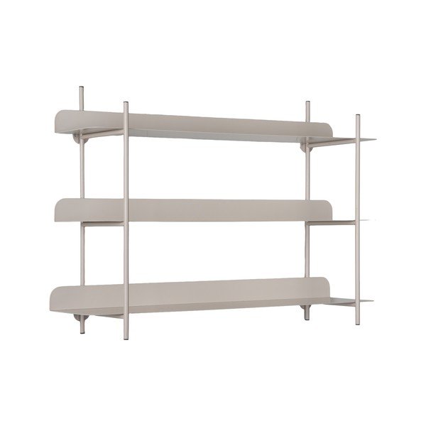 Siva večnivojska kovinska polica 60 cm Riqueza Tres – PT LIVING-image-2