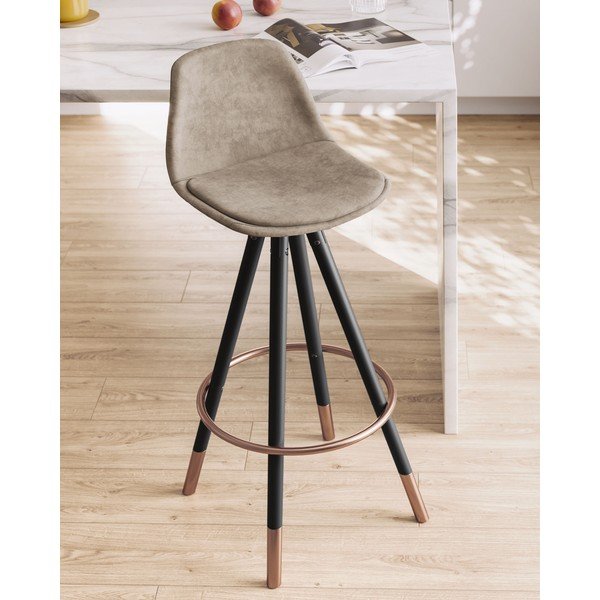 Rjav barski stol (višina sedeža 75 cm) Slad – Kave Home-image-2