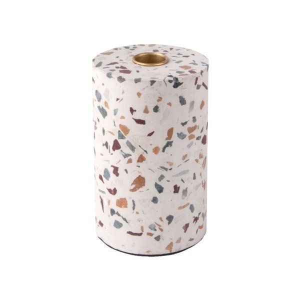 Ročno izdelan svečnik PT LIVING Terrazzo Trois, višina 12,5 cm