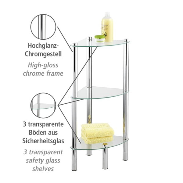 Kotna 3-nadstropna polica Wenko Corner-image-2