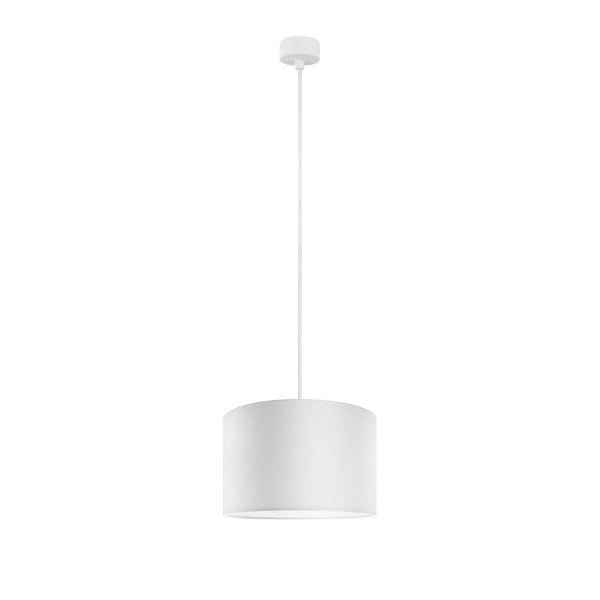 Bela viseča svetilka z belim kablom Sotto Luce Mika 1S, ⌀ 25 cm