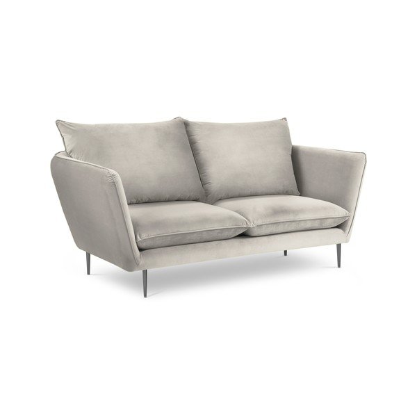 Bež žametni kavč Mazzini Sofas Acacia, dolžina 175 cm-image-4
