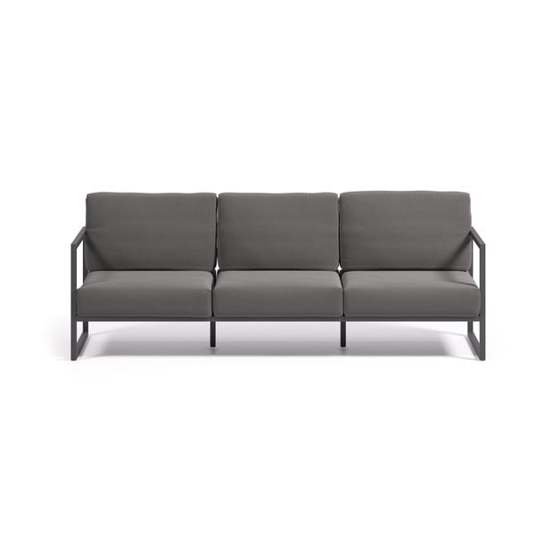 Temno siv aluminijast vrtni kavč Comova – Kave Home