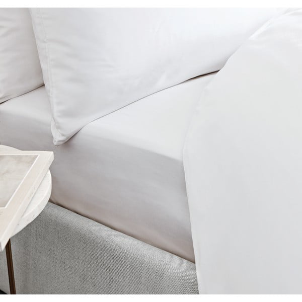 Prevleka iz belega bombažnega satena Bianca Classic, 135 x 190 cm-image-1