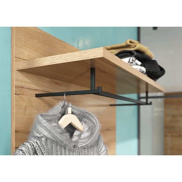 Garderobni panel v hrastovem dekorju v naravni barvi Fremont – Germania-image-3