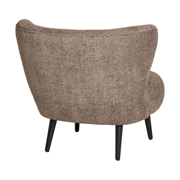 Rjav fotelj iz tkanine bouclé Covelo – House Nordic-image-3