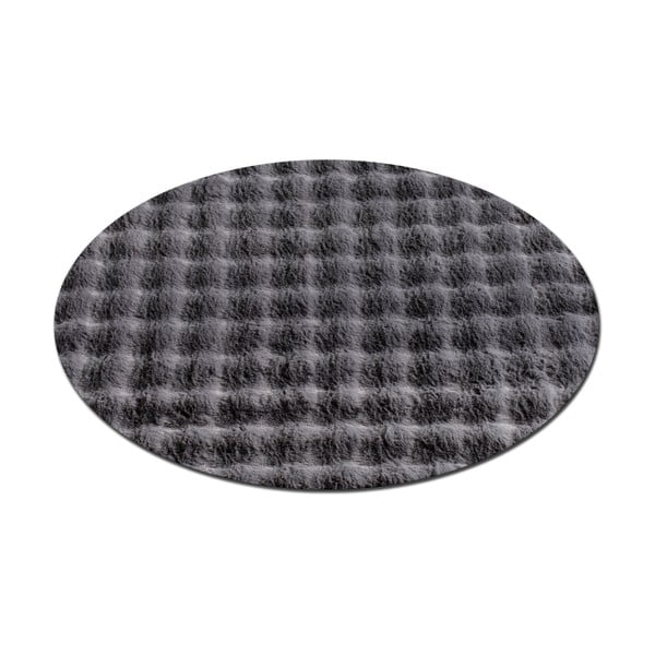 Antracitno siva pralna okrogla preproga ø 145 cm Bubbly – Oyo Concept-image-4