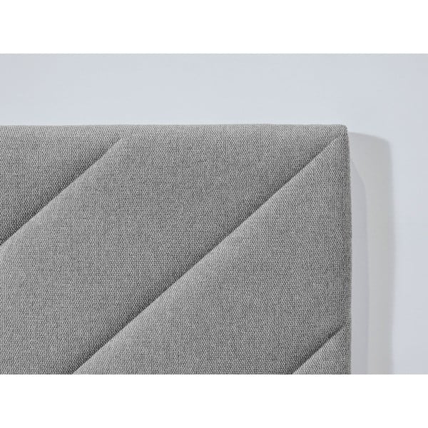 Svetlo siva oblazinjena zakonska postelja z letvenim dnom 180x200 cm Romane – Bobochic Paris-image-4