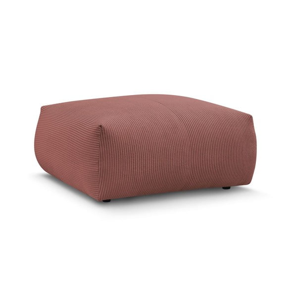 Svetlo rožnat tabure iz rebrastega žameta Voltaire – Bobochic Paris-image-3