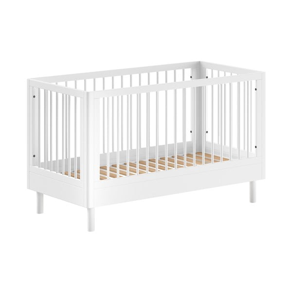 Bela otroška posteljica iz masivne bukve 70x140 cm Forrest – Vipack