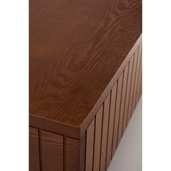 Temno rjava klubska mizica iz MDF plošč 90x90 cm Furuvik – Jotex-image-3