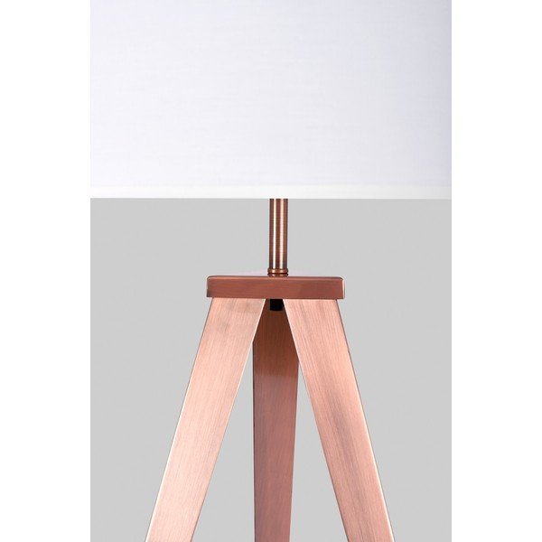 Talna svetilka z bakrenimi kovinskimi nogami in belim senčnikom Bonami Essentials Kiki-image-3