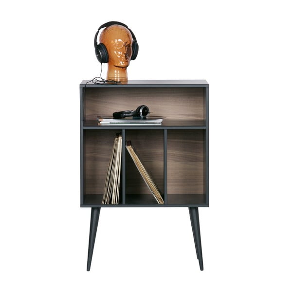 Črna omarica za gramofon iz masivnega bora 60x83 cm James – WOOOD-image-3