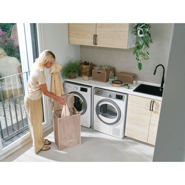 Prašno rožnat koš za perilo iz reciklirane plastike 60 l Kaya – Curver-image-3