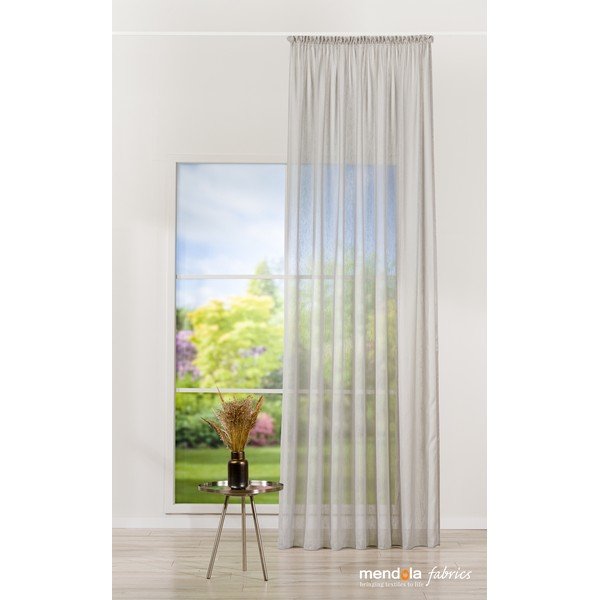 Siva prosojna zavesa 140x260 cm Lava – Mendola Fabrics-image-1