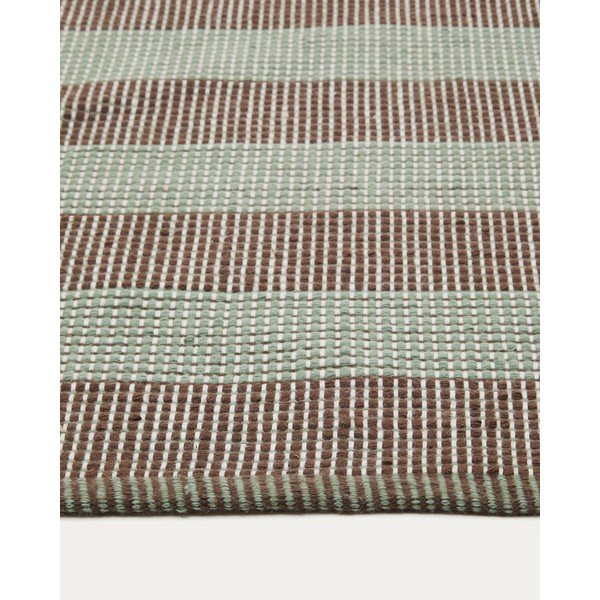 Mentolno zelena/rjava zunanja preproga iz recikliranih vlaken 200x300 cm Fonol – Kave Home-image-3