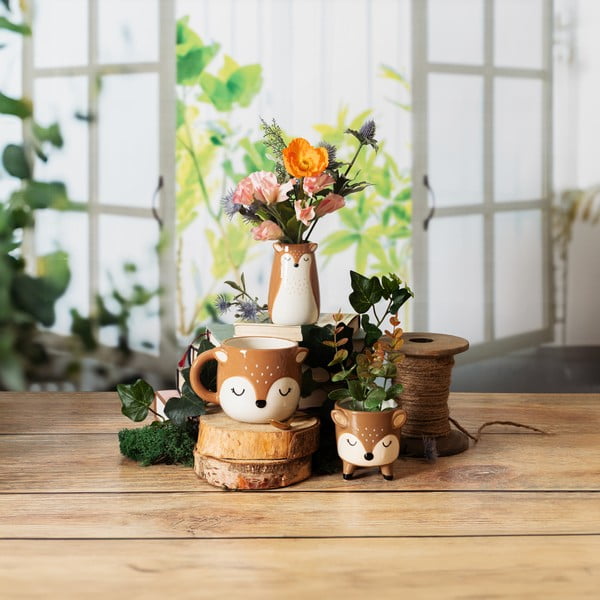 Rjava vaza iz dolomita (višina 10 cm) Deer – Sass & Belle-image-1