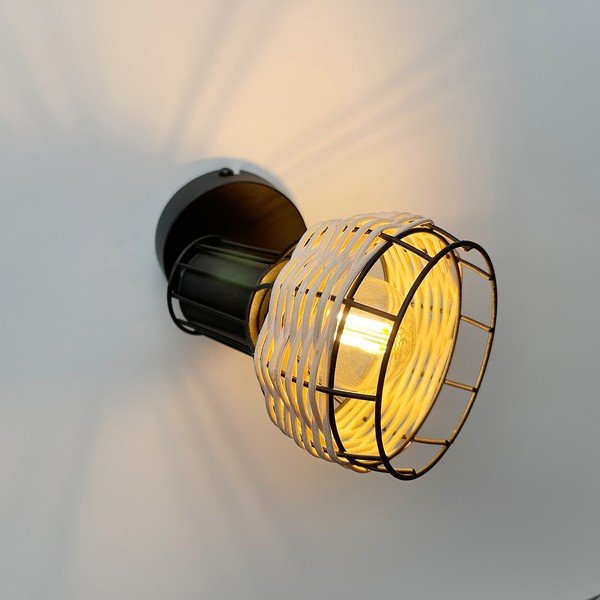 Črna stenska svetilka Straw – Fischer & Honsel-image-1