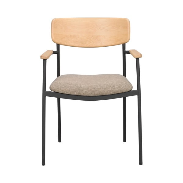 Jedilni stol v bež in naravni barvi v kompletu 2 ks Maymont – Rowico-image-2