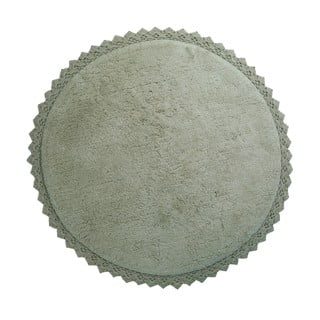 Zelena pralna ročno tkana bombažna okrogla preproga ø 110 cm Perla Olive – Nattiot