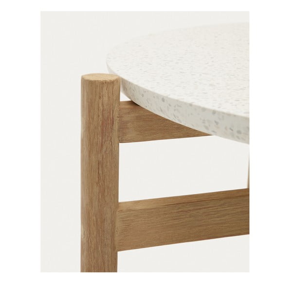 Okrogla vrtna mizica s terazzo mizno ploščo ø 88,5 cm Pola – Kave Home-image-2