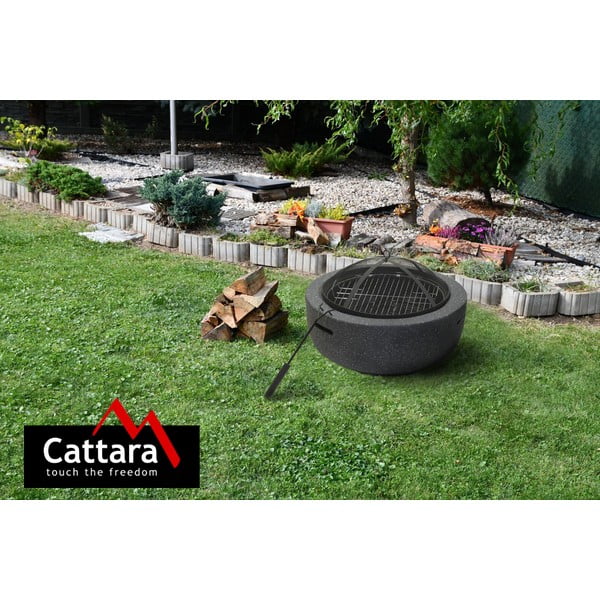 Črno ognjišče iz žganega kamna Cattara La Palma-image-4