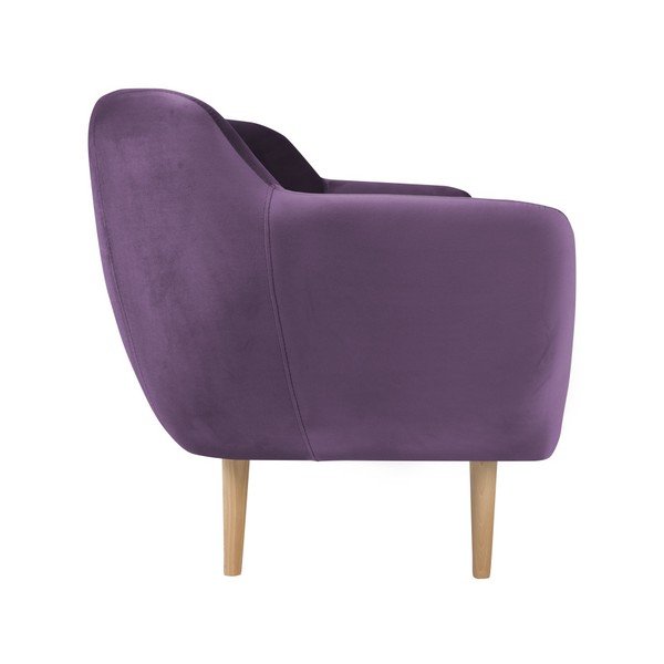 Vijoličen fotelj Mazzini Sofas Amelie-image-2
