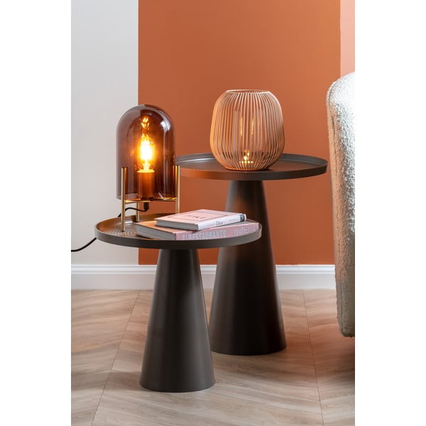 Rjava steklena namizna svetilka Leitmotiv Bell, višina 30 cm-image-1