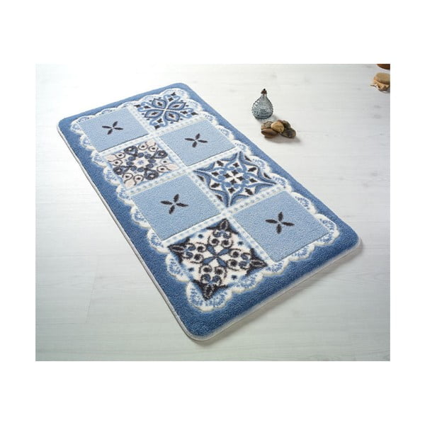 Modra kopalna podloga Confetti Bathmats Ceramic, 57 x 100 cm